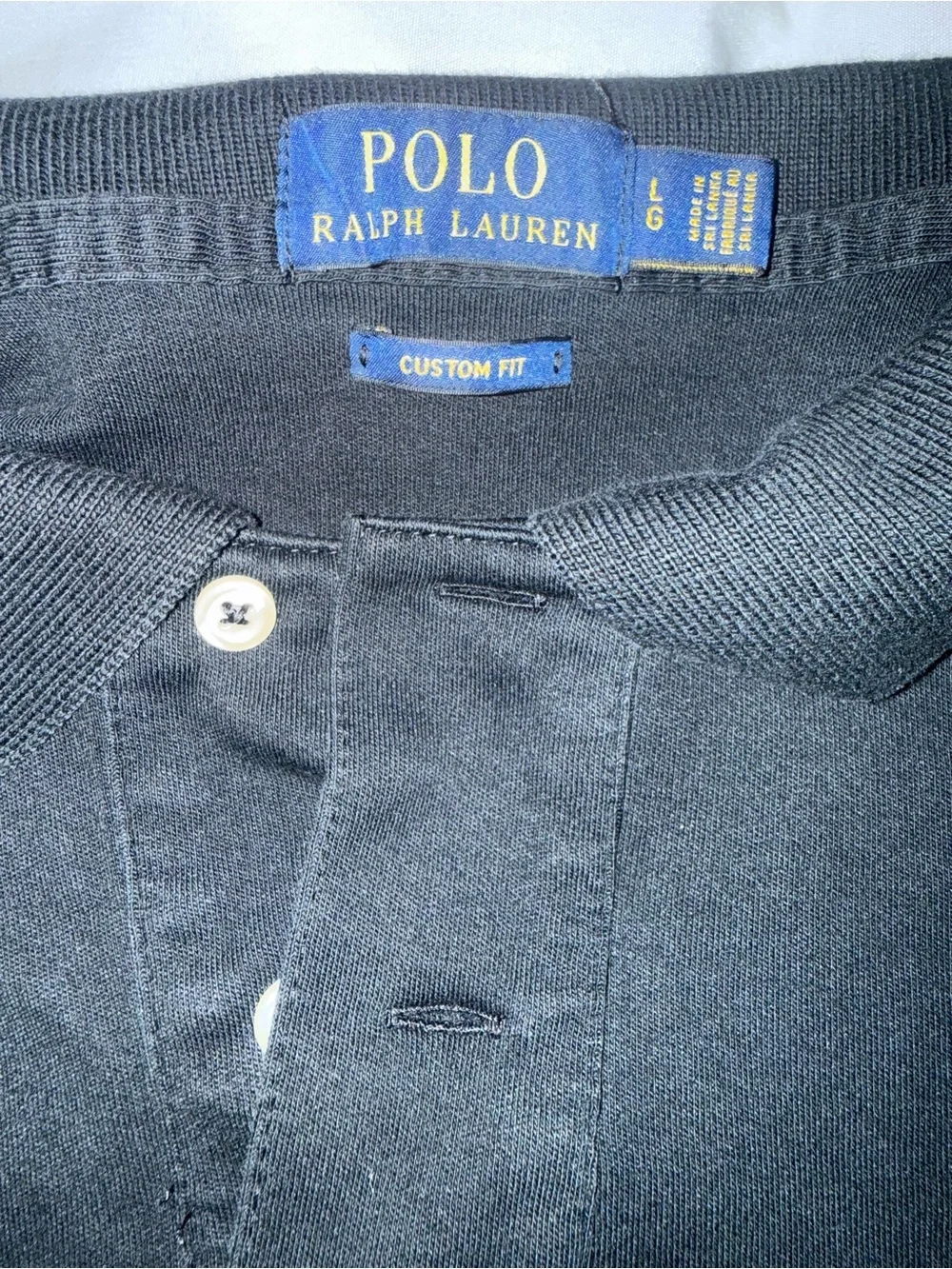 Ralph Lauren Black Polo Shirt with Red Pony Logo
